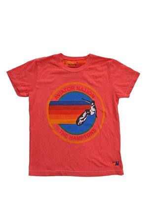 KID'S AVIATOR NATION HAMPTONS TEE - RED