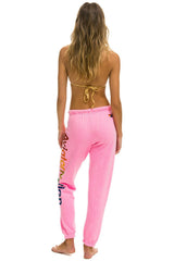 AVIATOR NATION HAMPTONS SWEATPANTS - NEON PINK Women's Sweatpants Aviator Nation