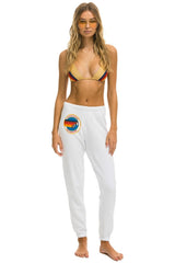 AVIATOR NATION HAMPTONS SWEATPANTS - WHITE Women's Sweatpants Aviator Nation
