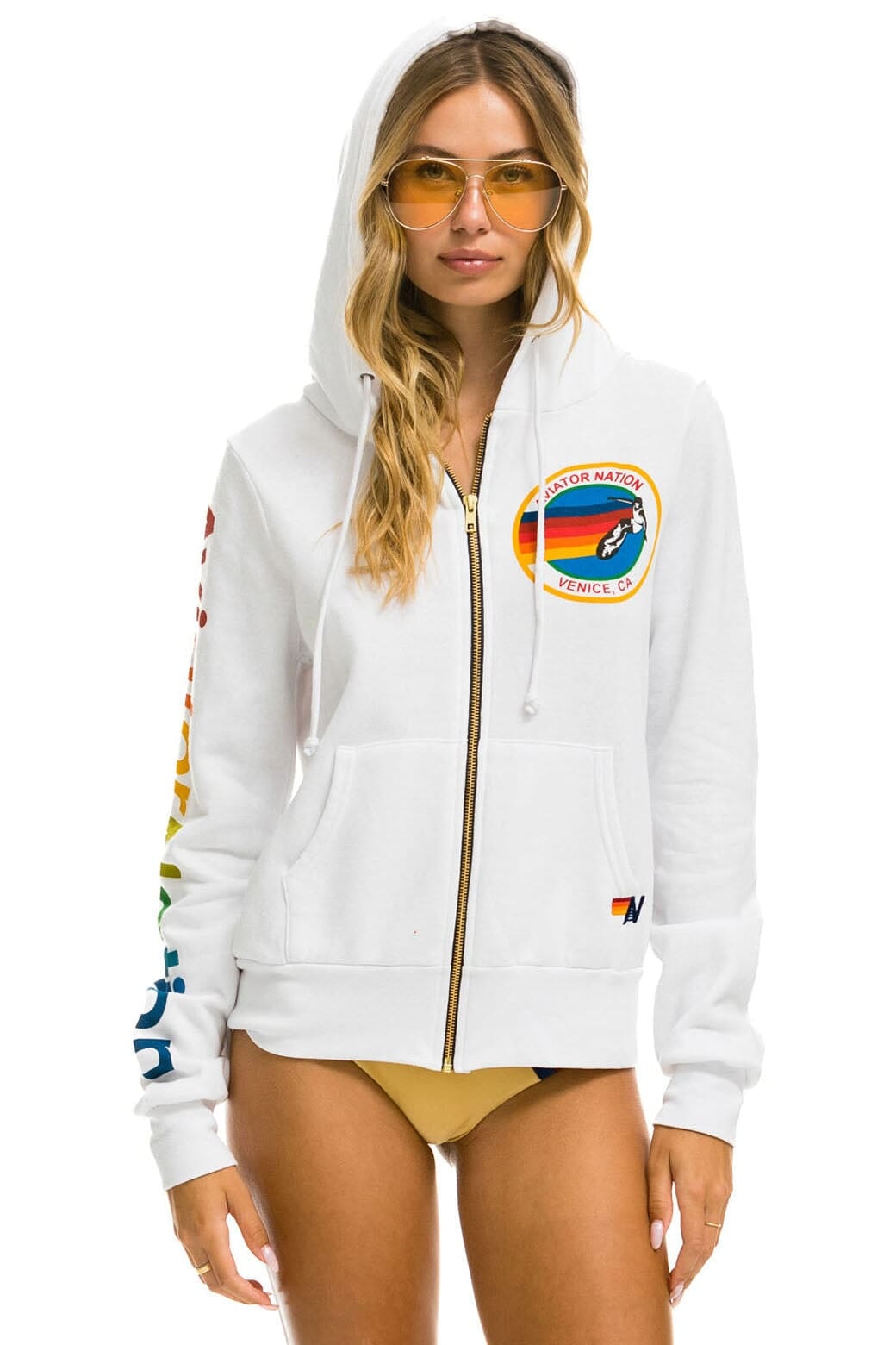 AVIATOR NATION HOODIE - WHITE Hoodie Aviator Nation