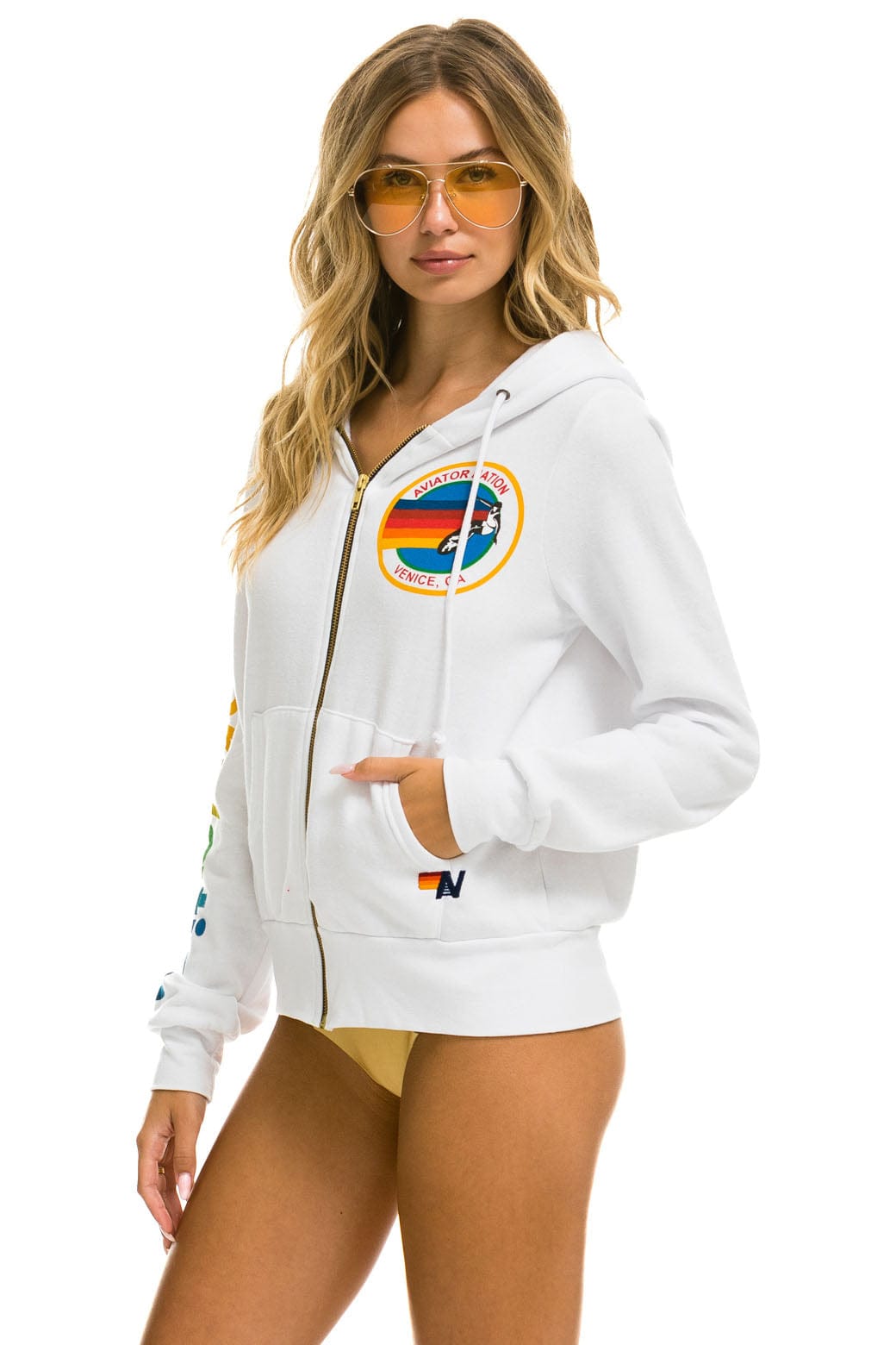 AVIATOR NATION HOODIE - WHITE Hoodie Aviator Nation