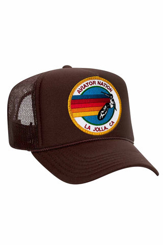 AVIATOR NATION LA JOLLA TRUCKER HAT HATS Aviator Nation OS BROWN