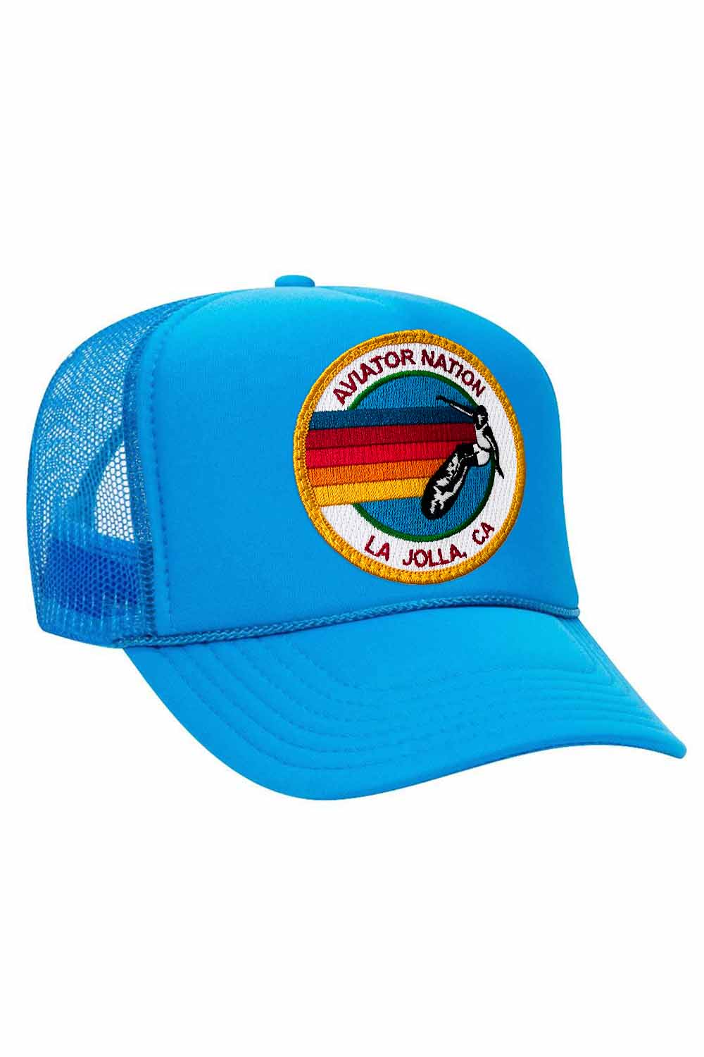 AVIATOR NATION LA JOLLA TRUCKER HAT HATS Aviator Nation OS NEON BLUE
