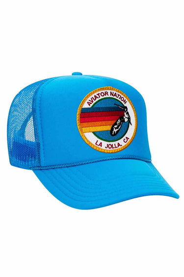 AVIATOR NATION LA JOLLA TRUCKER HAT HATS Aviator Nation OS NEON BLUE