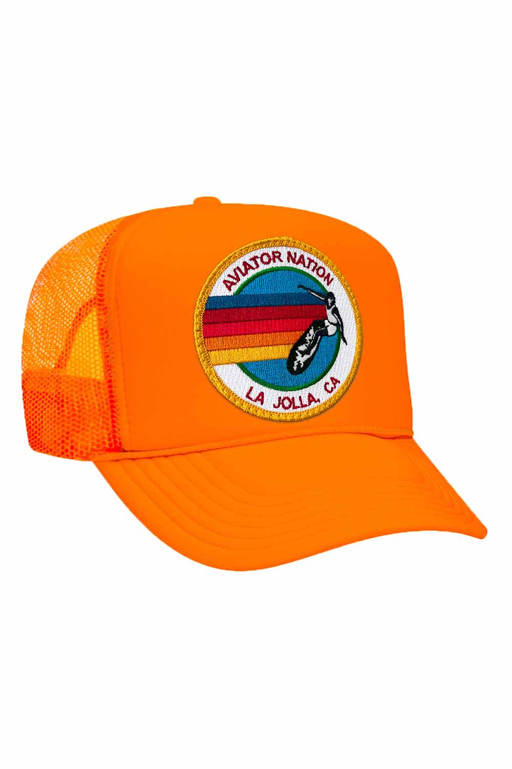 AVIATOR NATION LA JOLLA TRUCKER HAT HATS Aviator Nation OS NEON ORANGE