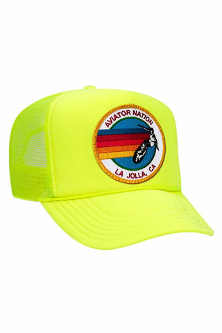 AVIATOR NATION LA JOLLA TRUCKER HAT HATS Aviator Nation OS NEON YELLOW