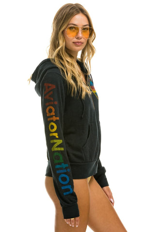 AVIATOR NATION LA JOLLA ZIP HOODIE - CHARCOAL Hoodie Aviator Nation