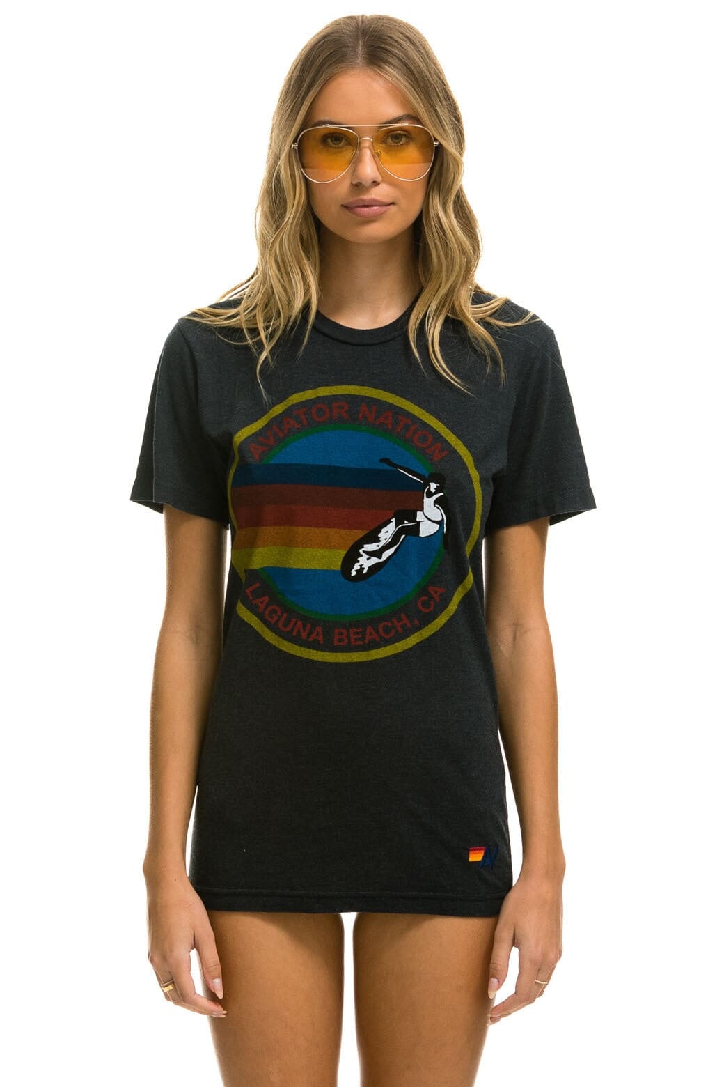 AVIATOR NATION LAGUNA BEACH TEE - CHARCOAL Tees Aviator Nation