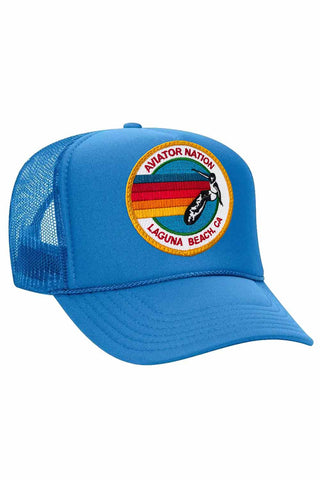 AVIATOR NATION LAGUNA BEACH TRUCKER HAT HATS Aviator Nation OS LIGHT BLUE