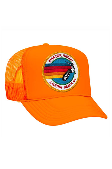 AVIATOR NATION LAGUNA BEACH TRUCKER HAT HATS Aviator Nation OS NEON ORANGE