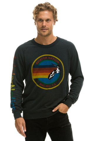 AVIATOR NATION MALIBU CREW SWEATSHIRT - CHARCOAL Sweatshirt Aviator Nation