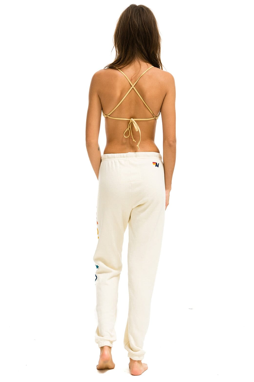 AVIATOR NATION MALIBU SWEATPANT - VINTAGE WHITE Women's Sweatpants Aviator Nation