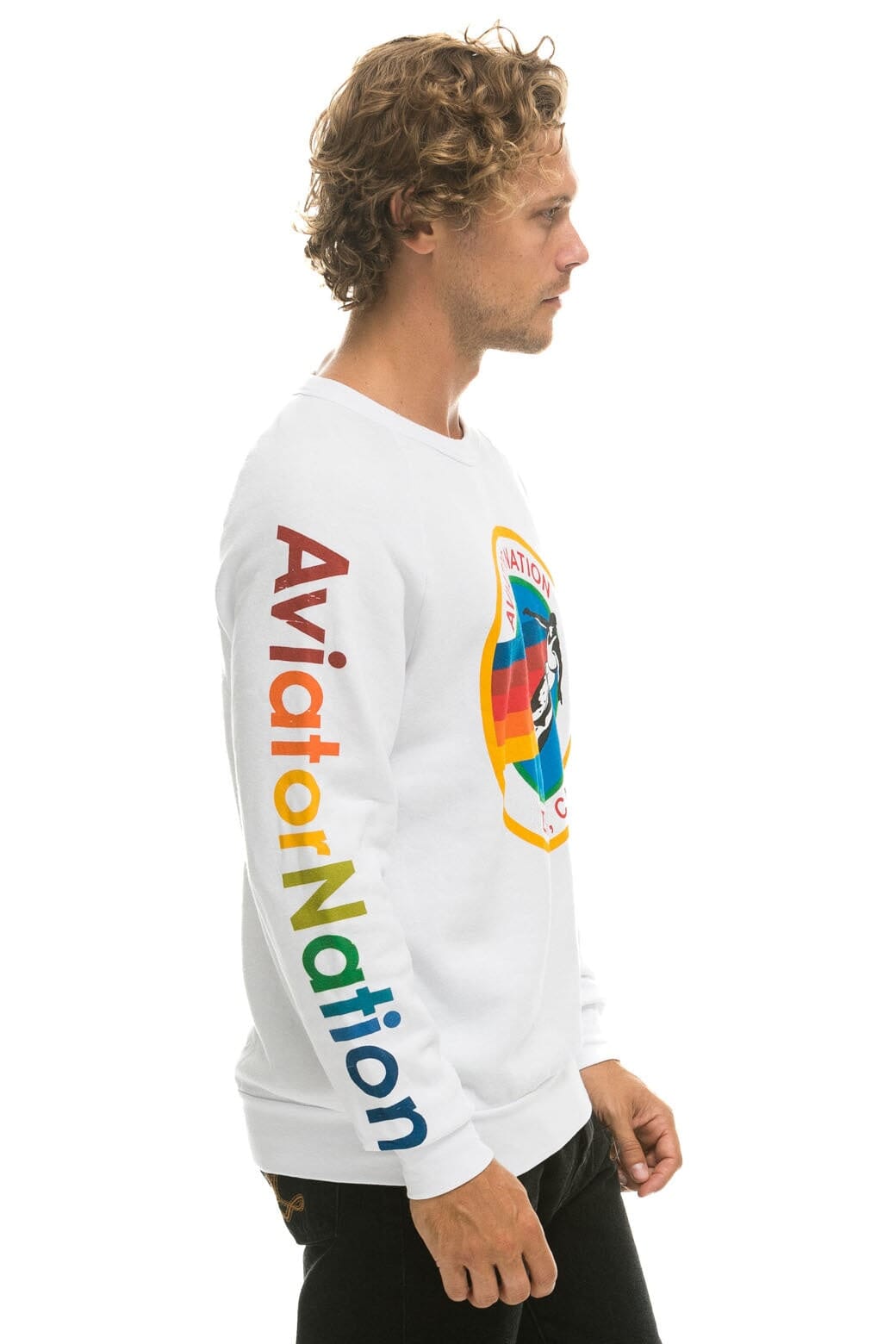 AVIATOR NATION MALIBU SWEATSHIRT - WHITE Sweatshirt Aviator Nation