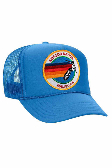AVIATOR NATION MALIBU VINTAGE TRUCKER HAT HATS Aviator Nation OS LIGHT BLUE