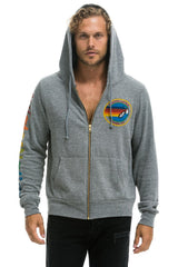 AVIATOR NATION MALIBU ZIP HOODIE - HEATHER GREY Hoodie Aviator Nation