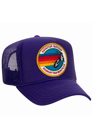 AVIATOR NATION MANHATTAN BEACH TRUCKER HAT HATS Aviator Nation OS PURPLE