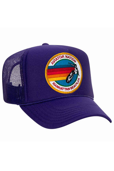 AVIATOR NATION MANHATTAN BEACH TRUCKER HAT HATS Aviator Nation OS PURPLE
