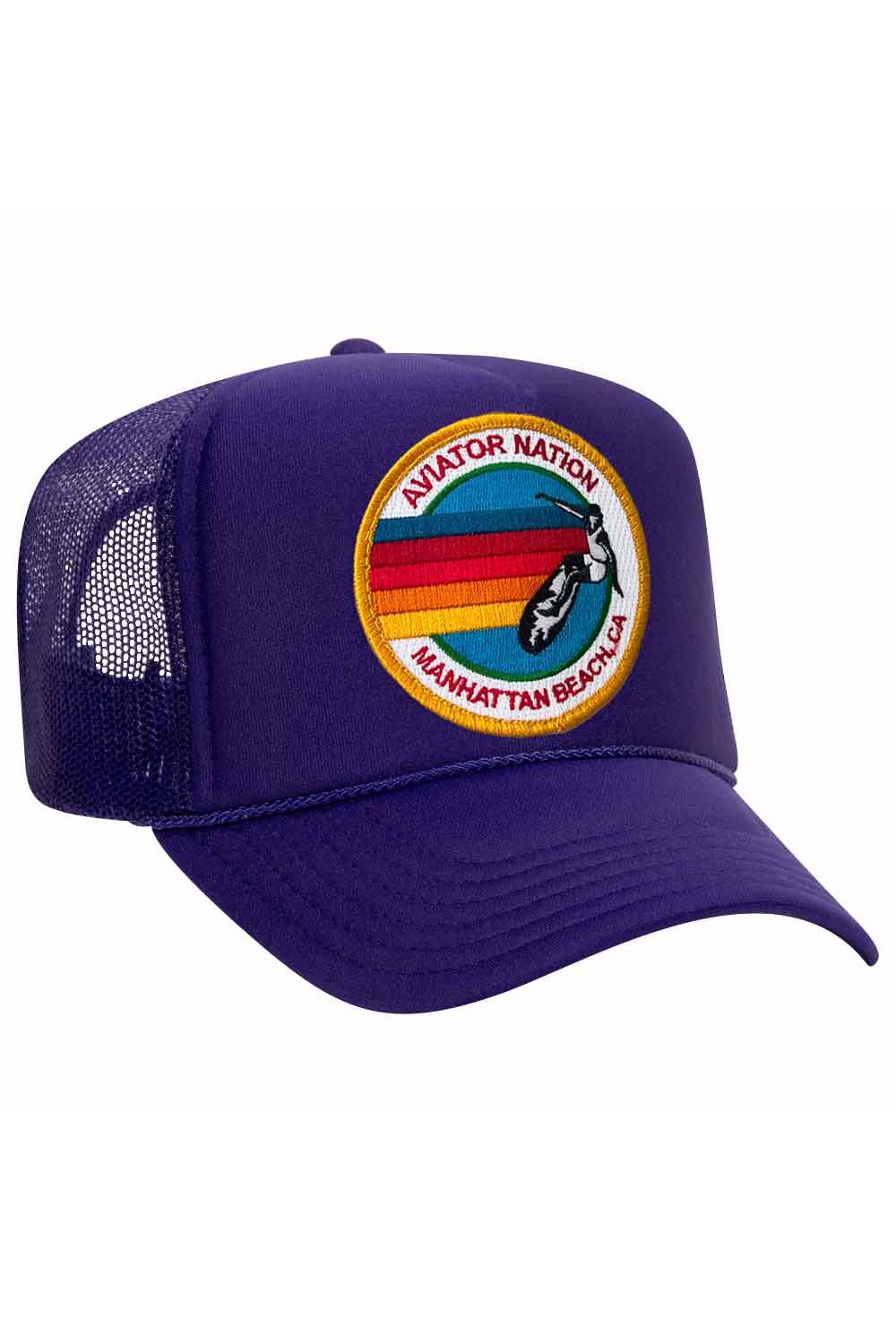 AVIATOR NATION MANHATTAN BEACH TRUCKER HAT HATS Aviator Nation OS PURPLE