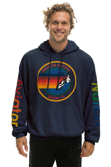 AVIATOR NATION MIAMI RELAXED PULLOVER HOODIE - NAVY Hoodie Aviator Nation