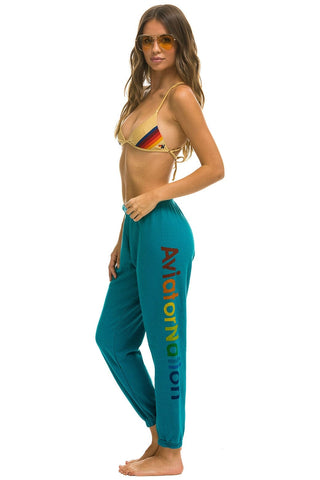 AVIATOR NATION MIAMI - SWEATPANTS TEAL Women's Sweatpants Aviator Nation