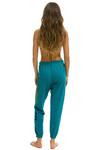 AVIATOR NATION MIAMI - SWEATPANTS TEAL Women's Sweatpants Aviator Nation