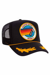 AVIATOR NATION MIAMI TRUCKER HAT HATS Aviator Nation OS BLACK LEAF