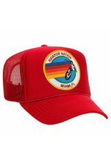 AVIATOR NATION MIAMI TRUCKER HAT HATS Aviator Nation OS RED