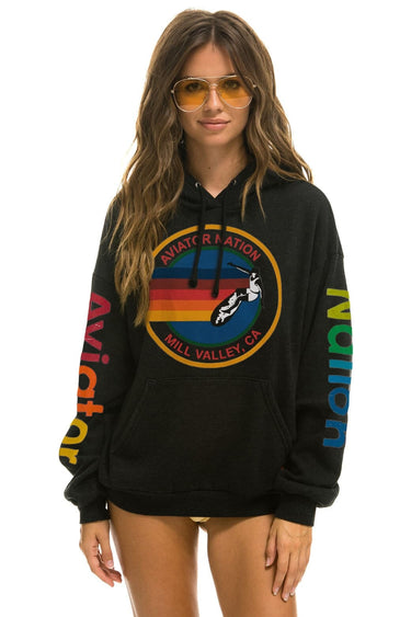 AVIATOR NATION MILL VALLEY RELAXED PULLOVER HOODIE -BLACK Hoodie Aviator Nation
