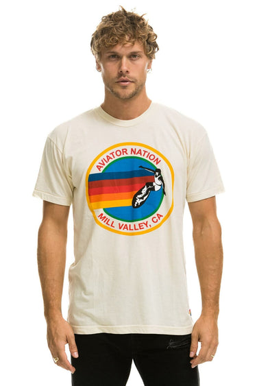 AVIATOR NATION MILL VALLEY TEE - VINTAGE WHITE sale Aviator Nation