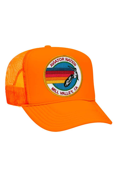 AVIATOR NATION MILL VALLEY TRUCKER HAT HATS Aviator Nation OS NEON ORANGE