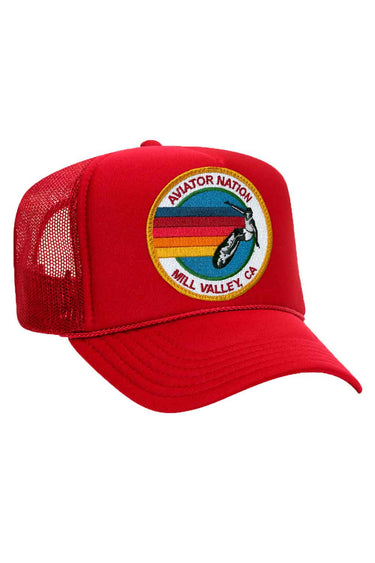 AVIATOR NATION MILL VALLEY TRUCKER HAT HATS Aviator Nation OS RED