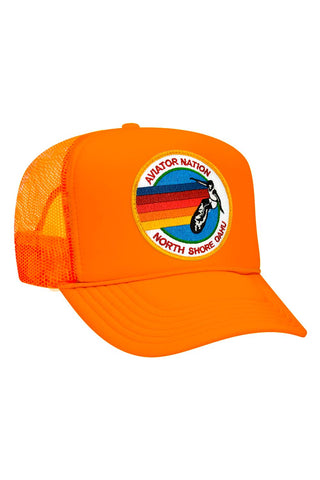 AVIATOR NATION NORTH SHORE TRUCKER HAT HATS Aviator Nation OS NEON ORANGE