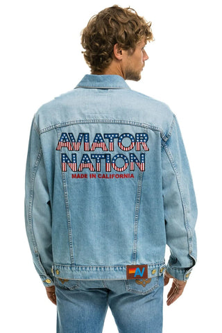 AVIATOR NATION OVERSIZED CONCERT DENIM JACKET - SUPER LIGHT Denim Jacket Aviator Nation
