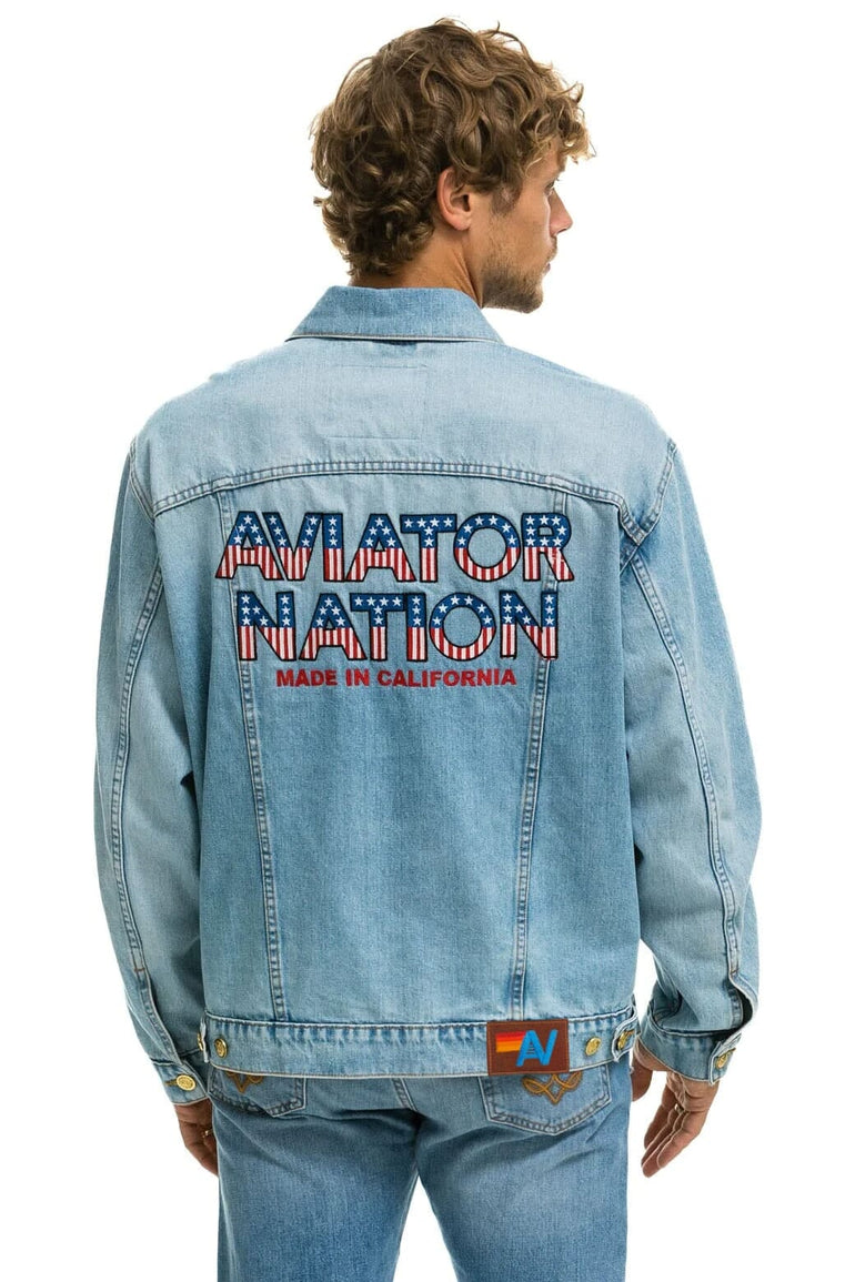 AVIATOR NATION OVERSIZED CONCERT DENIM JACKET - SUPER LIGHT Denim Jacket Aviator Nation