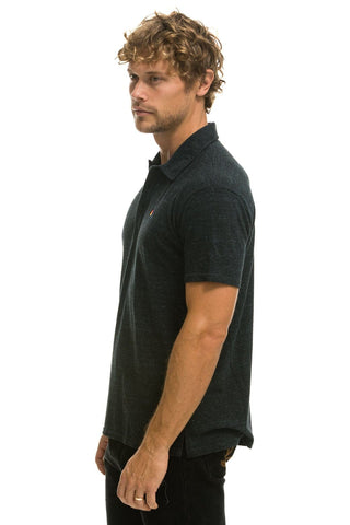 AVIATOR NATION POLO - CHARCOAL Tees Aviator Nation