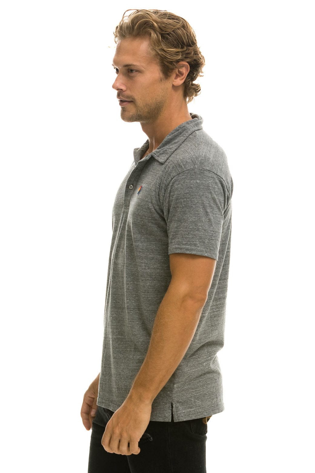 AVIATOR NATION POLO - HEATHER GREY Tees Aviator Nation