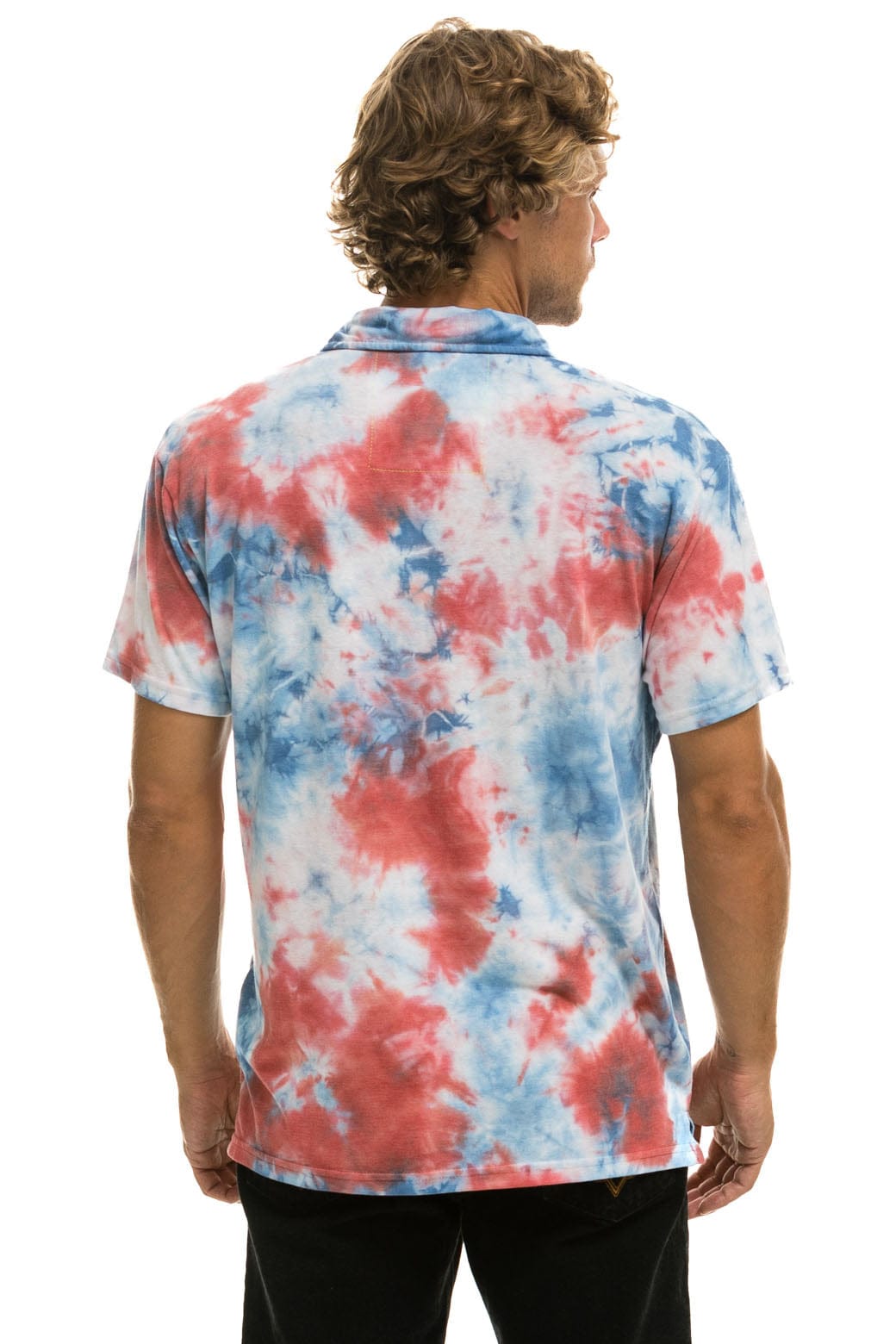 AVIATOR NATION POLO - TIE DYE RED Tees Aviator Nation