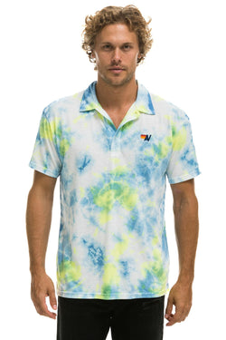 AVIATOR NATION POLO - TIE DYE YELLOW Men's Tees Aviator Nation