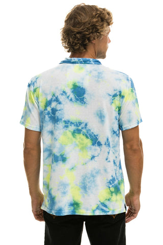 AVIATOR NATION POLO - TIE DYE YELLOW Men's Tees Aviator Nation