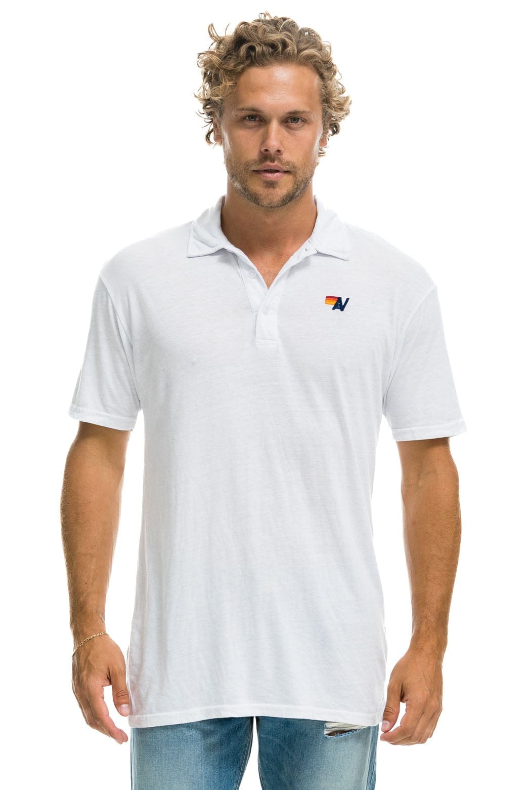 AVIATOR NATION POLO - WHITE Tees Aviator Nation