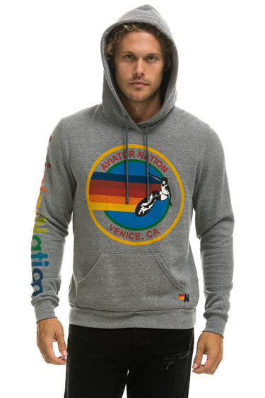 AVIATOR NATION PULLOVER HOODIE - HEATHER GREY Hoodie Aviator Nation