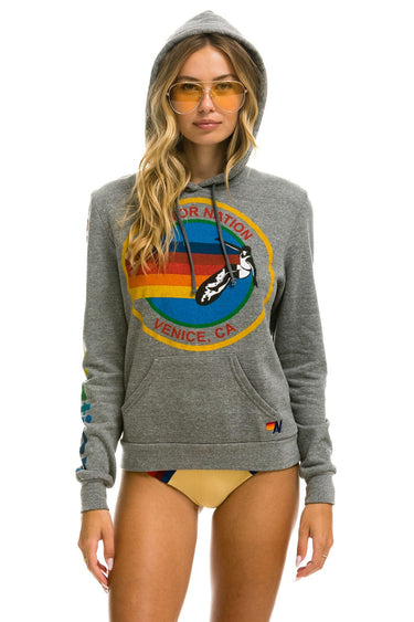 AVIATOR NATION PULLOVER HOODIE - HEATHER GREY Hoodie Aviator Nation