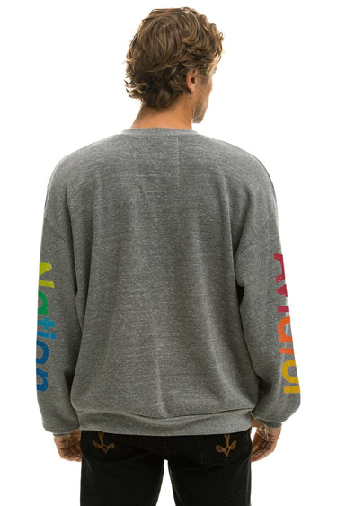 AVIATOR NATION RELAXED CREW SWEATSHIRT - HEATHER GREY Sweatshirt Aviator Nation