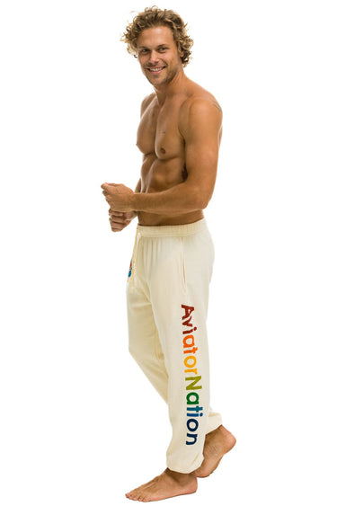 AVIATOR NATION SWEATPANTS - VINTAGE WHITE Mens Sweatpants Aviator Nation