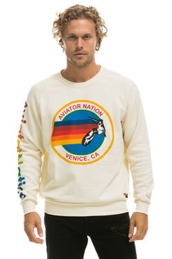 AVIATOR NATION SWEATSHIRT - VINTAGE WHITE Sweatshirt Aviator Nation