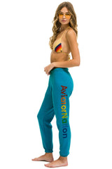 AVIATOR NATION VAIL SWEATPANTS - TEAL Women's Sweatpants Aviator Nation