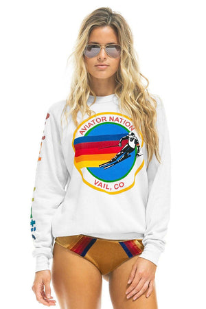AVIATOR NATION VAIL SWEATSHIRT - WHITE
