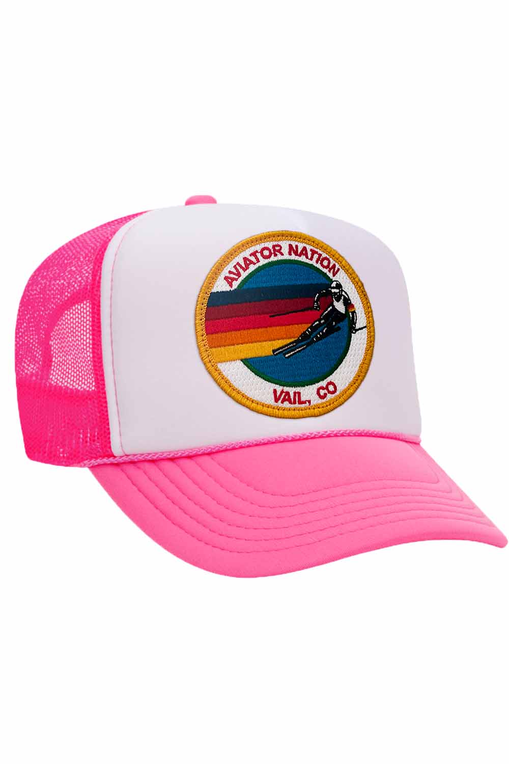 AVIATOR NATION VAIL TRUCKER HAT HATS Aviator Nation OS NEON PINK // WHITE // NEON PINK