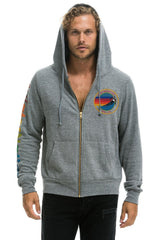 AVIATOR NATION VAIL ZIP HOODIE - HEATHER GREY Hoodie Aviator Nation