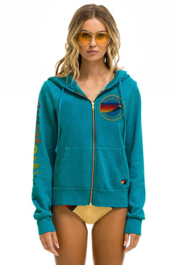AVIATOR NATION VAIL ZIP HOODIE - TEAL Hoodie Aviator Nation